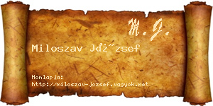 Miloszav József névjegykártya